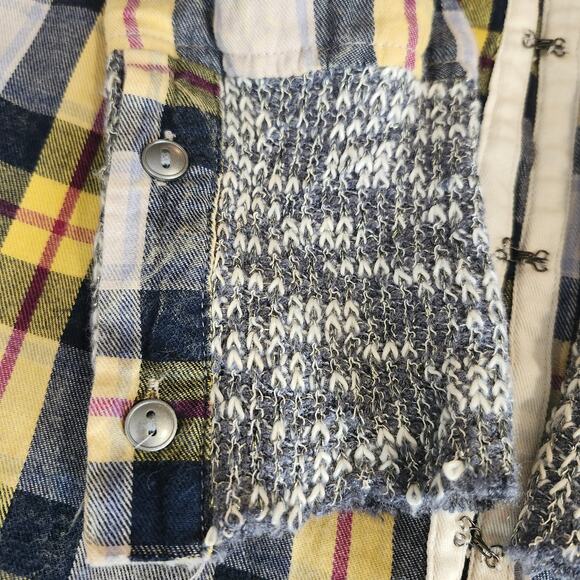 Gimmicks By BKE Women's Button-Up Medium Shirt Flannel Lace Western Plaid - Picture 13 of 15